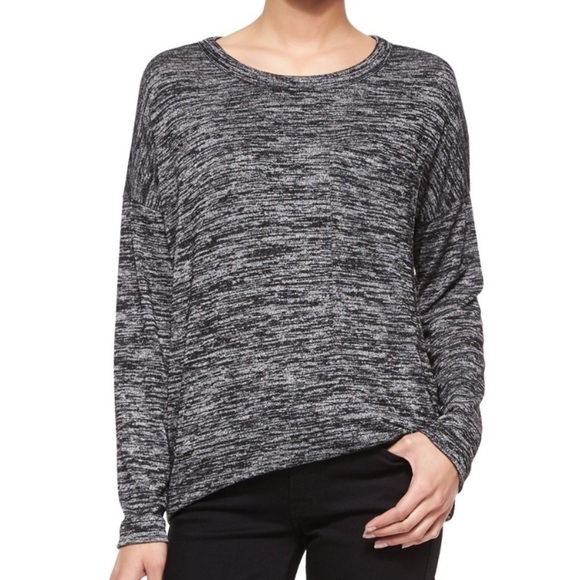 RAG & Bone Shirt Womens Small Blue Marl Long Sleeve Cozy Pocket T Loungewear - Picture 6 of 6